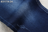 La falsificación de mercerización de la tela del jean elastizado de 9,5 onzas hizo punto azul marino