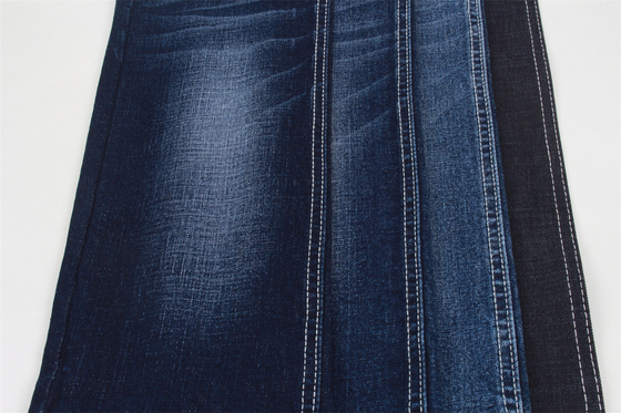 Tela de mezclilla flameada Crosshatch de 10.5Oz con color negro de sensación de mano suave estirada