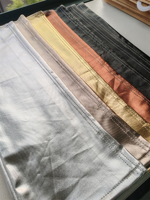 Revestimiento de tejido de denim pu para mujeres jeans chaqueta color plata color oro azul color rosa personalizado hecho en China
