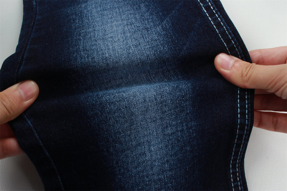 Azul oscuro Tejido de pantalones vaqueros de algodón poliéster