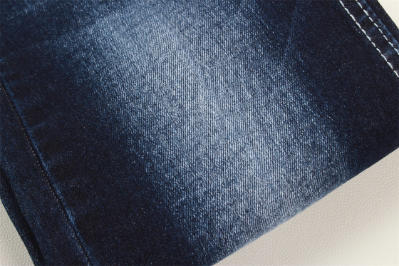 Azul oscuro Tejido de pantalones vaqueros de algodón poliéster
