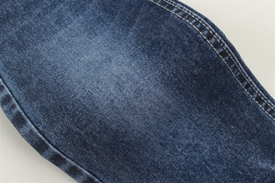 Azul oscuro Tejido de pantalones vaqueros de algodón poliéster