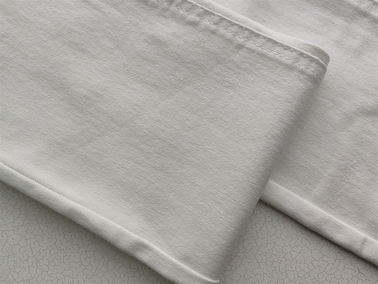 10oz PFD RFD Tejido blanco de denim para mujeres jeans de alta calidad super estiramiento blanqueador acabado de fábrica china weilong