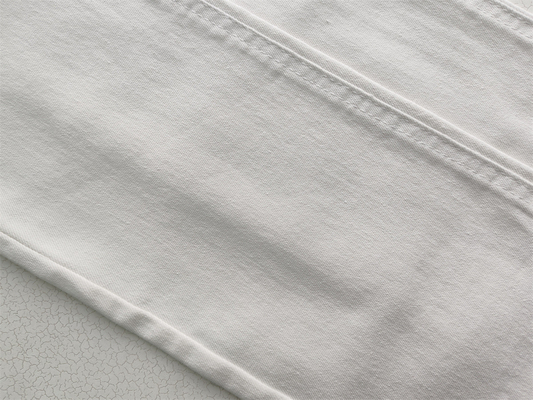 10oz PFD RFD Tejido blanco de denim para mujeres jeans de alta calidad super estiramiento blanqueador acabado de fábrica china weilong