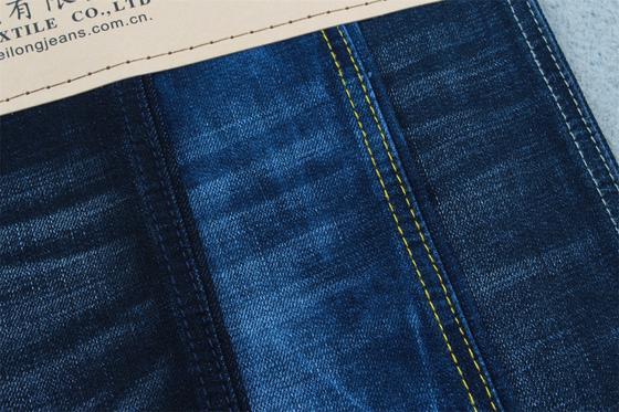 11 oz de tejido de denim azul de parte trasera con una trenza cruzada para pantalones vaqueros de hombre, color azul negro de calidad de marca