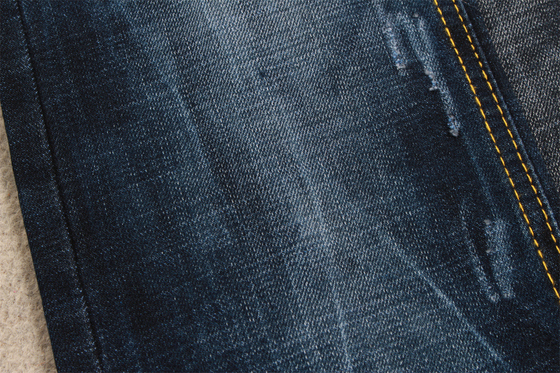 11 oz de tejido de denim azul de parte trasera con una trenza cruzada para pantalones vaqueros de hombre, color azul negro de calidad de marca