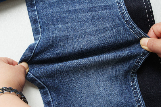 8.7 oz de tejido de denim de estiramiento bajo para hombre pantalones cortos con barra de warp
