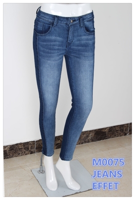 9.5 Oz Denim de alto estiramiento con banda de desgaste Jeans delgados de alto estiramiento de mejor calidad