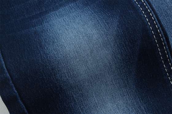 10.5 oz de tejido satinado de denim para mujeres Jeans de alto estiramiento Super azul oscuro