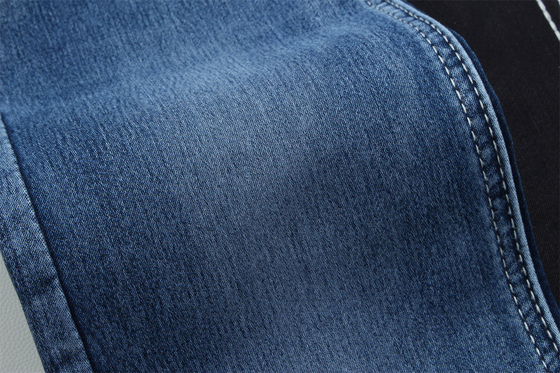 10.5 oz de tejido satinado de denim para mujeres Jeans de alto estiramiento Super azul oscuro