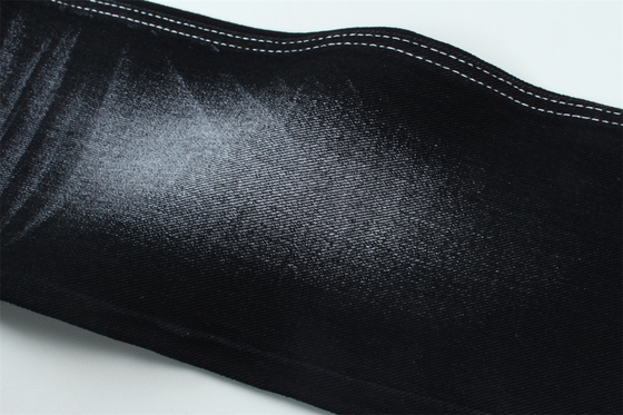 13.5 oz de tejido de denim pesado de baja estiradura para el trabajo del hombre usar jeans negro en la parte posterior