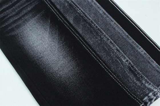 13.5 oz de tejido de denim pesado de baja estiradura para el trabajo del hombre usar jeans negro en la parte posterior