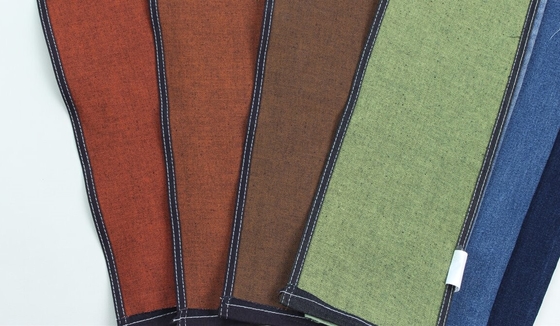 Por mayor 10 oz colorido de la parte trasera tejido de denim para los jeans
