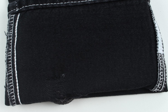 10.5 oz 100% de algodón Negro y negro la parte trasera rígido de jeans tejido