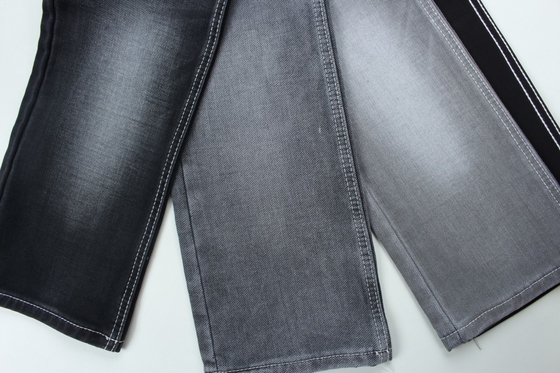 11.5 oz negro y colorido trasero de tela de jeans de doble capa