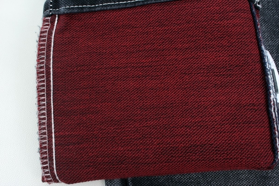 11.5 oz negro y colorido trasero de tela de jeans de doble capa