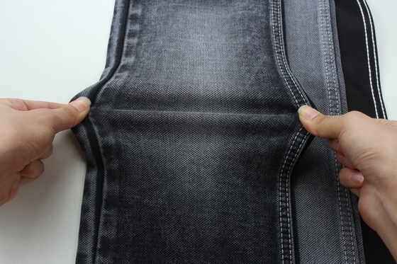 11.5 oz negro y colorido trasero de tela de jeans de doble capa