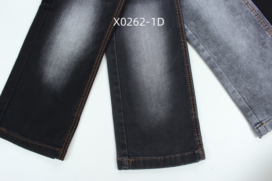 9.6 Oz Negro Alto Estiramiento Satén Tejido de Denim Para Jeans