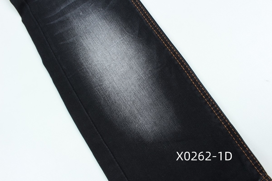 9.6 Oz Negro Alto Estiramiento Satén Tejido de Denim Para Jeans