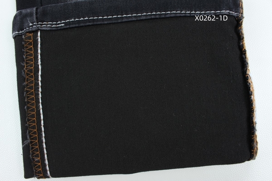 9.6 Oz Negro Alto Estiramiento Satén Tejido de Denim Para Jeans