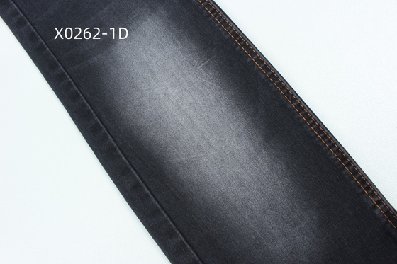 9.6 Oz Negro Alto Estiramiento Satén Tejido de Denim Para Jeans