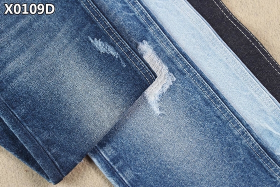 Tejido de algodón pesado de 14 oz de tejido tejido ajustado 6 x 6 TWILL Frío algodón estirable transpirable