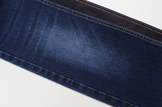 11-11.5 Oz Warp slub jeans de tela para hombre jeans mercerizados Vello negro trasero alto estiramiento para hombre estilo de mercado de la India