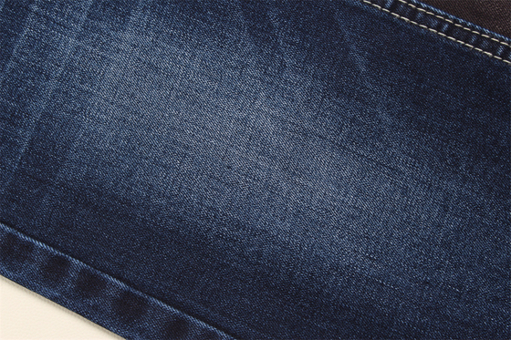 11-11.5 Oz Warp slub jeans de tela para hombre jeans mercerizados Vello negro trasero alto estiramiento para hombre estilo de mercado de la India