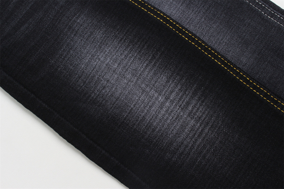 11.2 Oz Negro y Negro en la parte trasera de tejido de denim