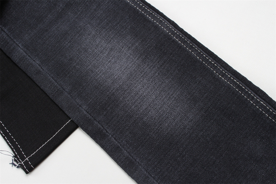 11.2 Oz Negro y Negro en la parte trasera de tejido de denim