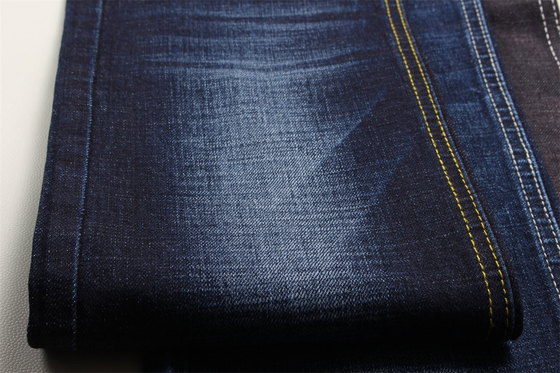 11.8 Oz Cross Slub de algodón mezclado Spandex Blue Denim Tejido Para Hombre Jeans Estiramiento Estilo de mercado de la India Desizing Fleecing