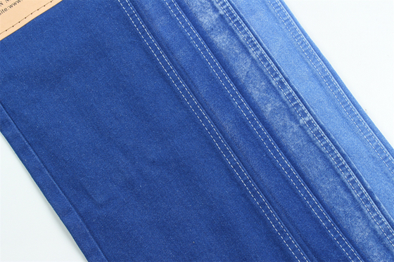 Vibrante y único color azul Tejido denim rígido 100% algodón ancho 180cm