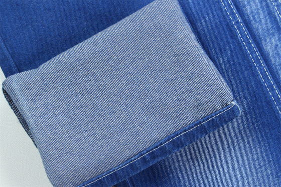 Vibrante y único color azul Tejido denim rígido 100% algodón ancho 180cm