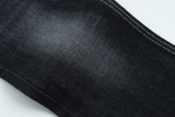 100% de algodón crosshatch slub denim tela rígida para el estilo de la moda 13 oz color negro Hot Sell To India mercado