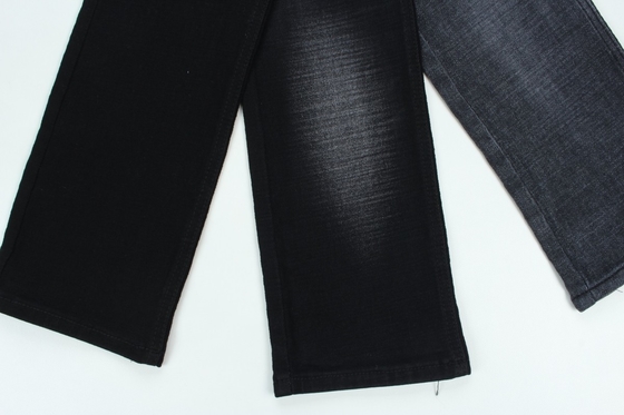 11.2 Oz Negro y Negro en la parte trasera de tejido de denim