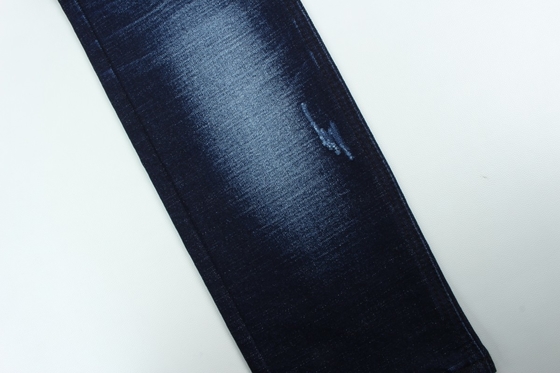 Por mayor 13,3 oz azul oscuro de tejido de pantalones de mezclilla de trenzas