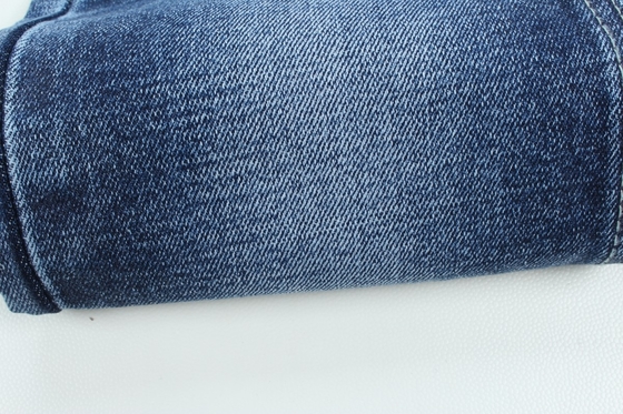 Por mayor 13,3 oz azul oscuro de tejido de pantalones de mezclilla de trenzas