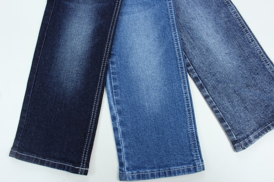 Algodón Spandex 11 Oz Azul Oscuro Deformación Slub Tejido Jeans Denim Tejido