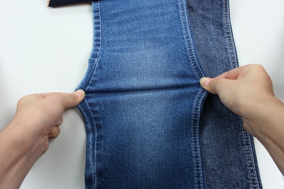 Algodón Spandex 11 Oz Azul Oscuro Deformación Slub Tejido Jeans Denim Tejido