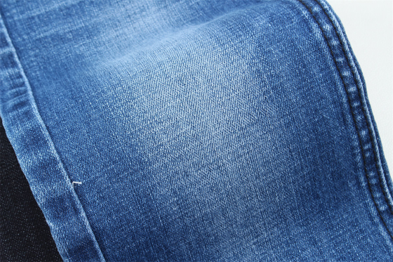 10.8 Una vez de la más alta calidad Crosshatch Slub Stretch Denim Tejido para hombres Jeans