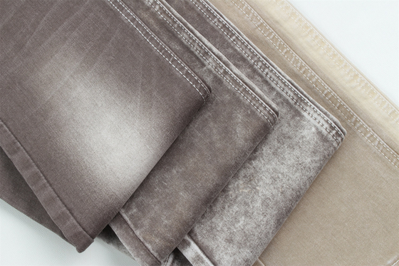 Color marrón 10 una vez de alta estiramiento de tejido de denim para las mujeres de jeans