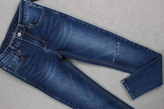 Tejido de denim de color azul índigo de alto estiramiento para jeans