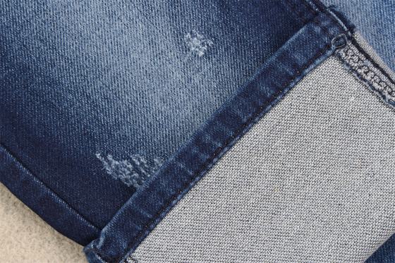 Tejido de algodón de punto falso, poliéster, rayón, espandéx, tejido de denim Terry para jeans.