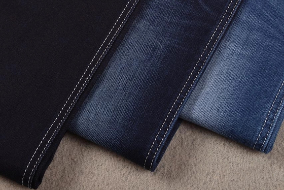 Tejido de algodón de punto falso, poliéster, rayón, espandéx, tejido de denim Terry para jeans.