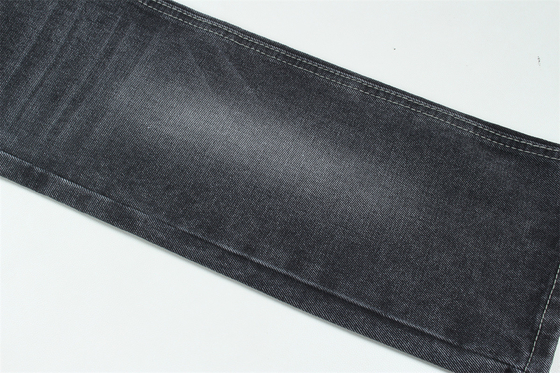 11.5oz Tejido de denim rígido 56%C 44%P Negro y Negro Reverso Para el estilo de la marca Jeans Estilo Amigo del chico suave palpación