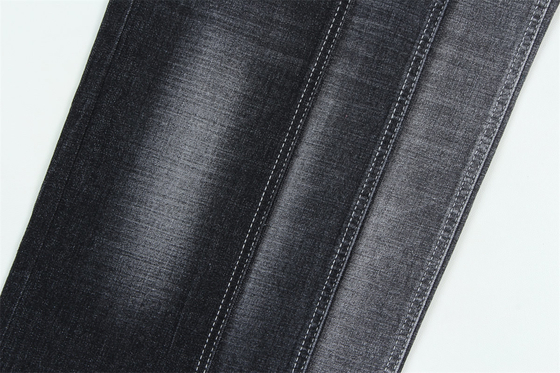 190 Cm Anillo Slub Sulfuro Negro Estiramiento Tejido Denim Para Hombres Jeans