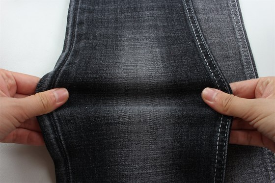 190 Cm Anillo Slub Sulfuro Negro Estiramiento Tejido Denim Para Hombres Jeans