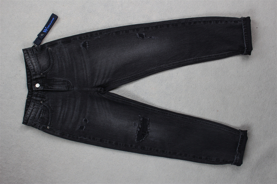 190cm 13oz negro negro algodón poliéster rígido tejido de denim para jeans