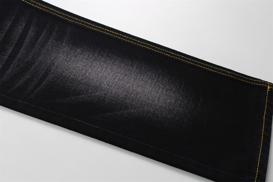 190cm 12oz negro negro algodón poliéster tejido rígido de denim para jeans