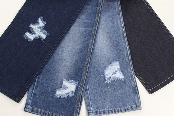 190cm Indigo azul de algodón poliéster de tejido rígido de denim para jeans